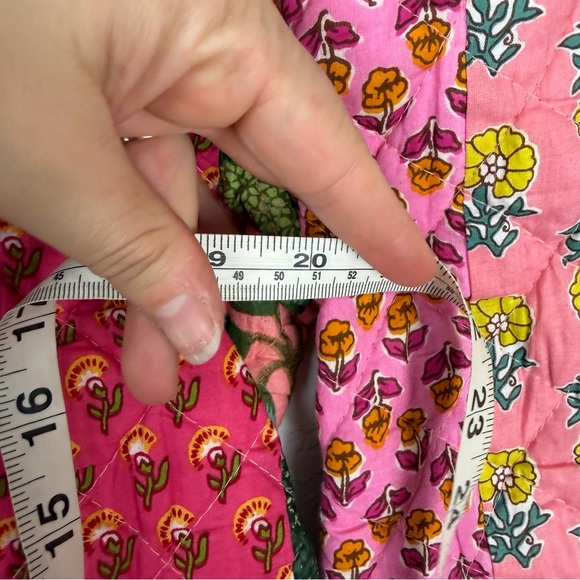 NWT Stella Impex Handmade Cotton Peach Patchwork Quilted Jacket Pink Small - Picture 9 of 10